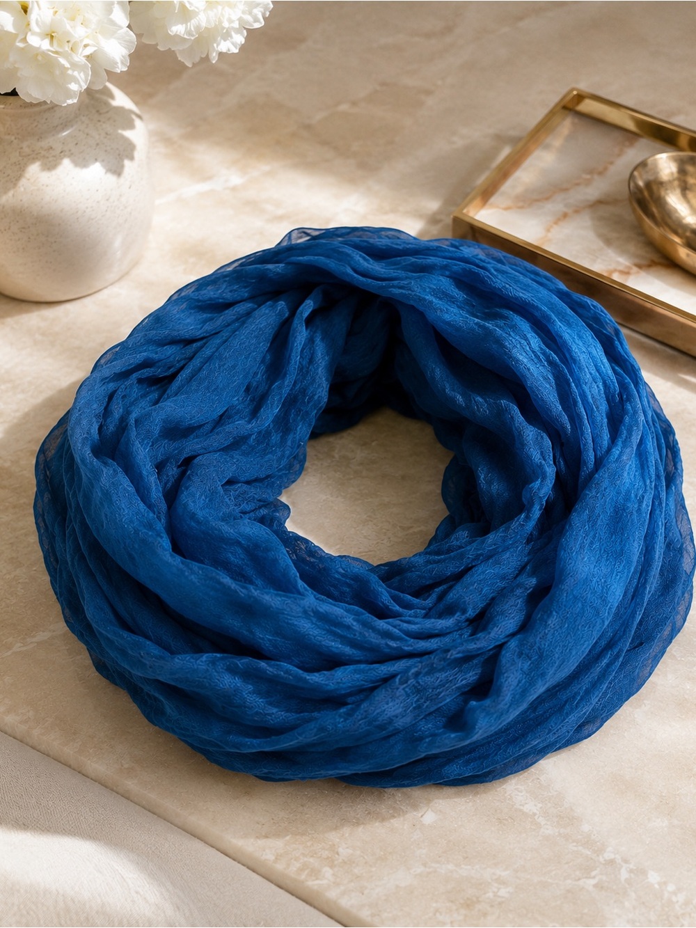 Blue Infinity Scarf